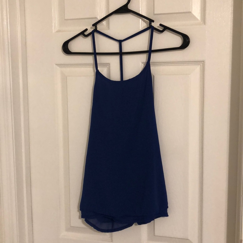 Navy blue t-strap